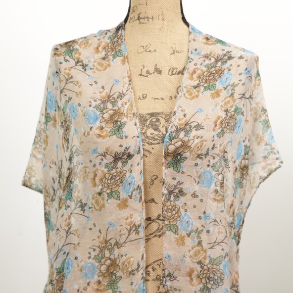 Sheer Floral Cardigan size 1X - Picture 2 of 8